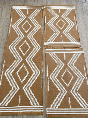 Juego de alfombra Inca Caramelo 3 Peças