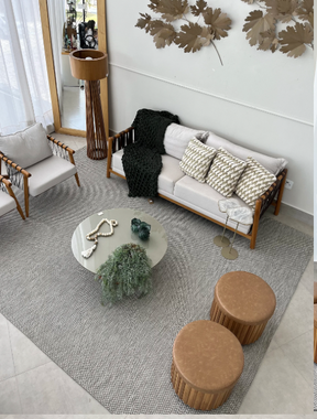 Alfombra de sisal belga gris NalaBoho (todos los tamaños)