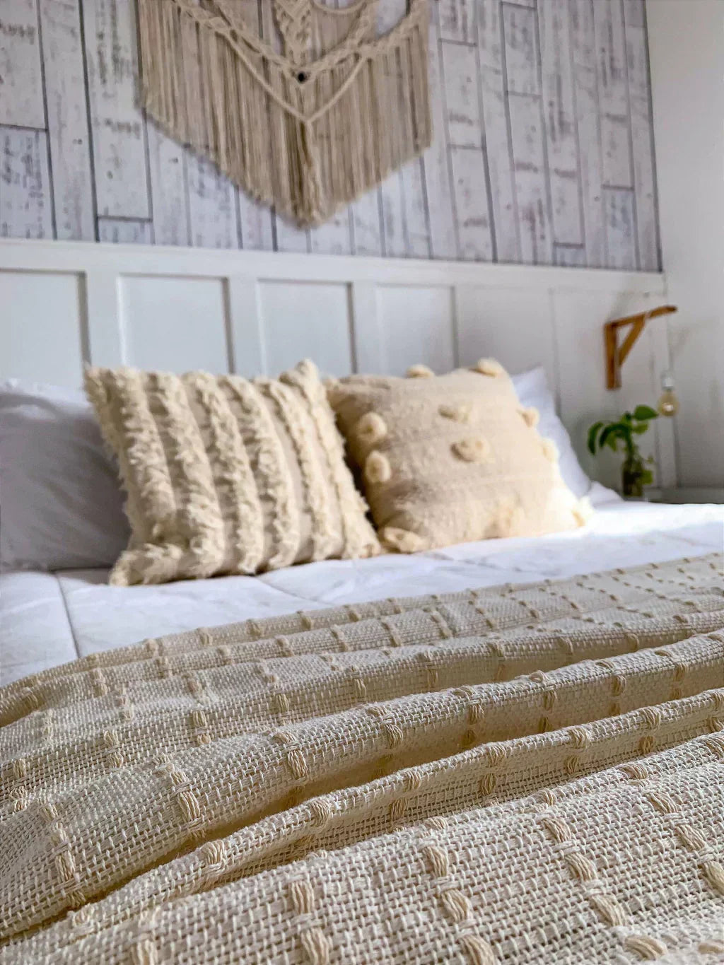 Manta de algodón Marcelle algodón cru 1,20x1,80