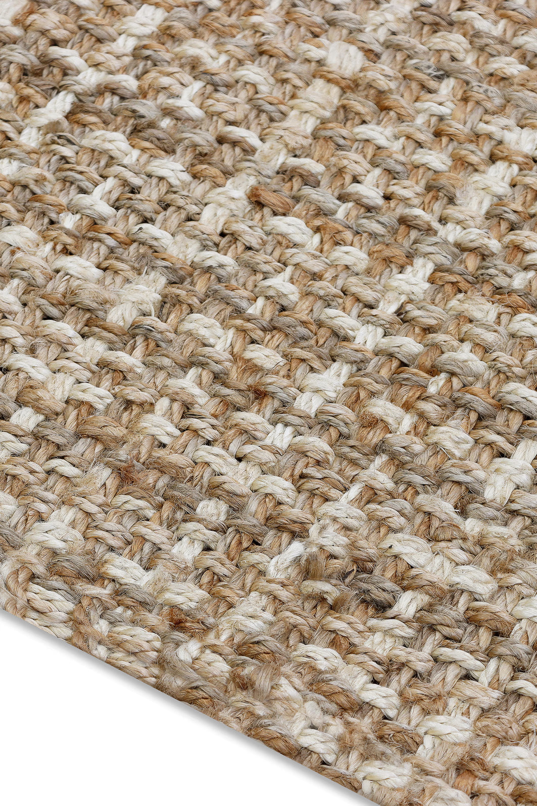 Alfombra de sisal a cuadros